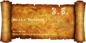 Weitz Botond névjegykártya